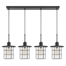 Cal Lighting Silverton Dark Bronze 60W x 4 Pendant Fixture