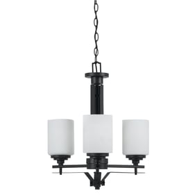 Cal Lighting Judson Frosted White Iron 3 Light Chandelier