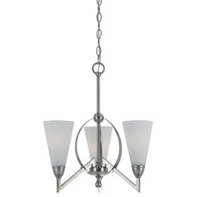 Cal Lighting Canroe Brushed 3 Light Chandelier