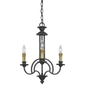 Cal Lighting Elberton English Bronze 3 Light Chandelier