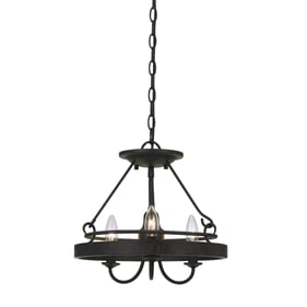 Cal Lighting Helena Gray Metal 2 In 1 Pendant Semi Flush Mount Fixture