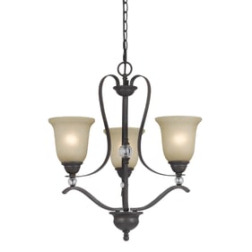 Cal Lighting Riverton Golden 3 Light Chandelier