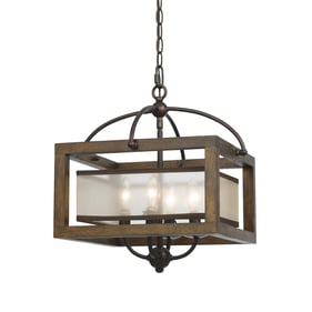 Cal Lighting Semi Flush Dark Bronze Pendant