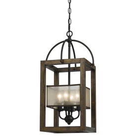 Cal Lighting Mission Dark Bronze 4 Light Chandelier