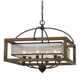 Cal Lighting Dark Bronze Square Chandelier