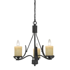 Cal Lighting Morelis Black 3 Light Chandelier