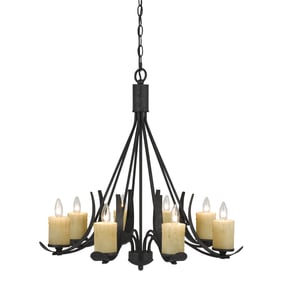 Cal Lighting Morelia Black 8 Light Chandelier