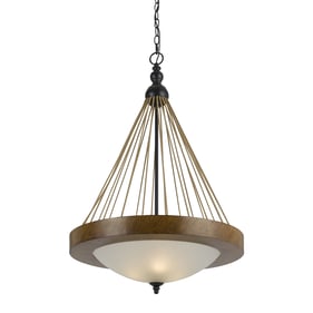 Cal Lighting Monticello White 3 Light Pendant Fixture