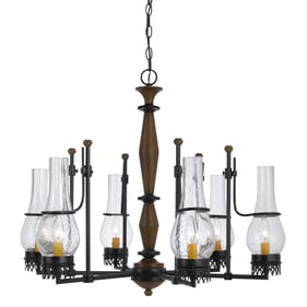 Cal Lighting Trenton Clear 6 Light Chandelier