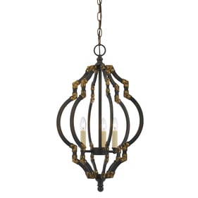 Cal Lighting Howell Gold 40W x 3 Metal Pendant