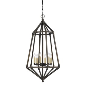 Cal Lighting Denmark Dark Bronze Metal Pendant