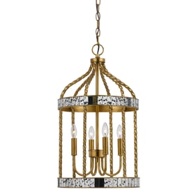 Cal Lighting Glenwood French Gold 40W x 4 Pendant