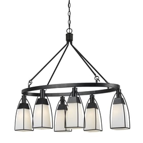 Cal Lighting Channing Black Chandelier