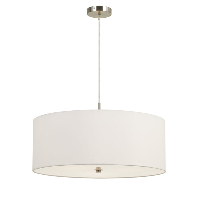 Cal Lighting Addison White 60W x 3 Drum Pendant Fixture CAL-FX-3629-3P