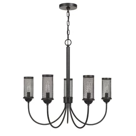 Cal Lighting Fulton Bronze Chandelier with Mesh Metal Shade