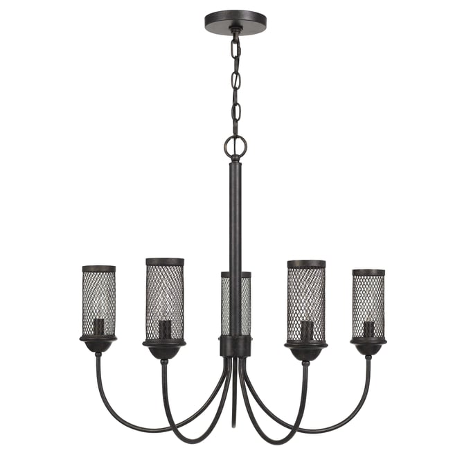 Cal Lighting Fulton Bronze Chandelier with Mesh Metal Shade CAL-FX-3715-5