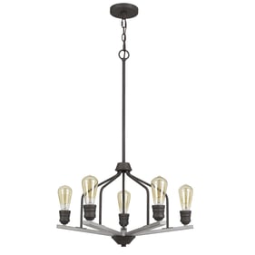 Cal Lighting Corming Bronze Metal Chandelier