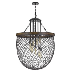 Cal Lighting Marion Bronze 9 Light Mesh Shade Chandelier