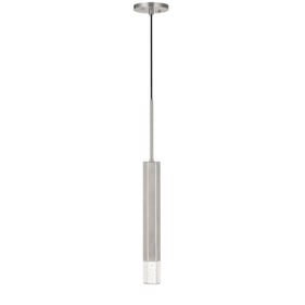 Cal Lighting Brushed Troy Integrated LED Dimmable 1 Light Pendant with Glas...