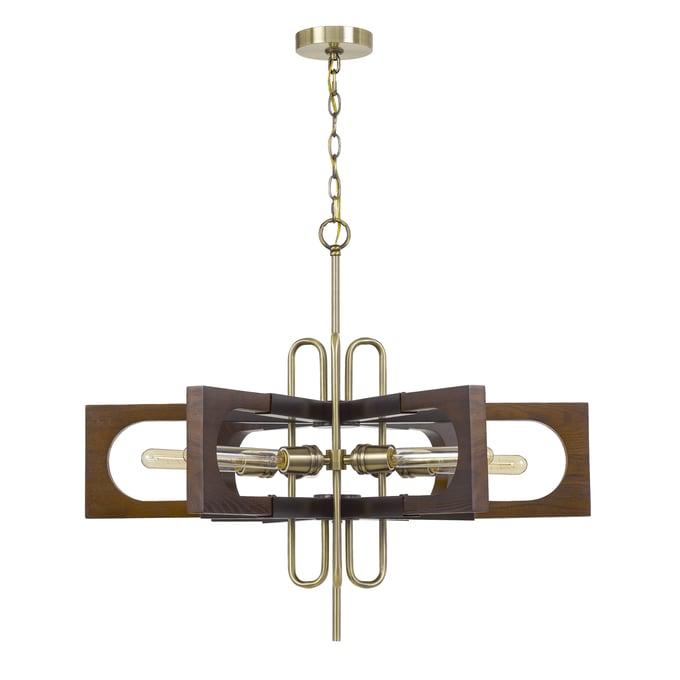 Cal Lighting Sneek Antique Brass Chandelier CAL-FX-3728-6