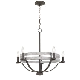 Cal Lighting Brig Gray Metal Chandelier