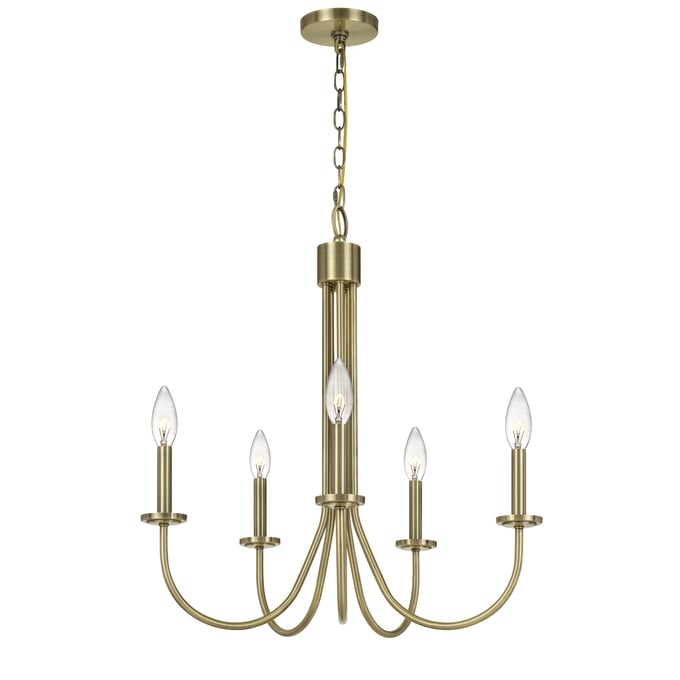 Cal Lighting Spiez Antique Brass Metal Chandelier CAL-FX-3736-5