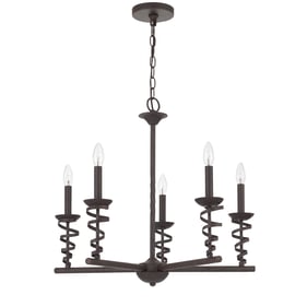 Cal Lighting Forbach Black Metal Chandelier