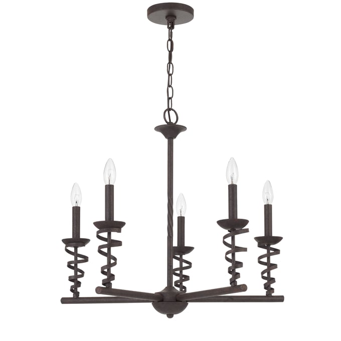 Cal Lighting Forbach Black Metal Chandelier CAL-FX-3746-5