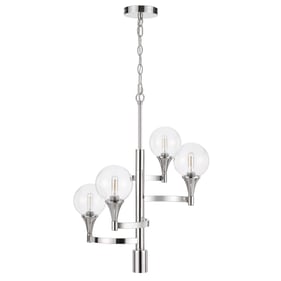 Cal Lighting Milbank Chrome 15W x 4 Chandelier