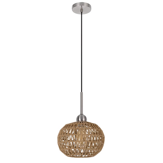 Cal Lighting Medan Burlap 60W Roped Pendant Fixture CAL-FX-3783-1