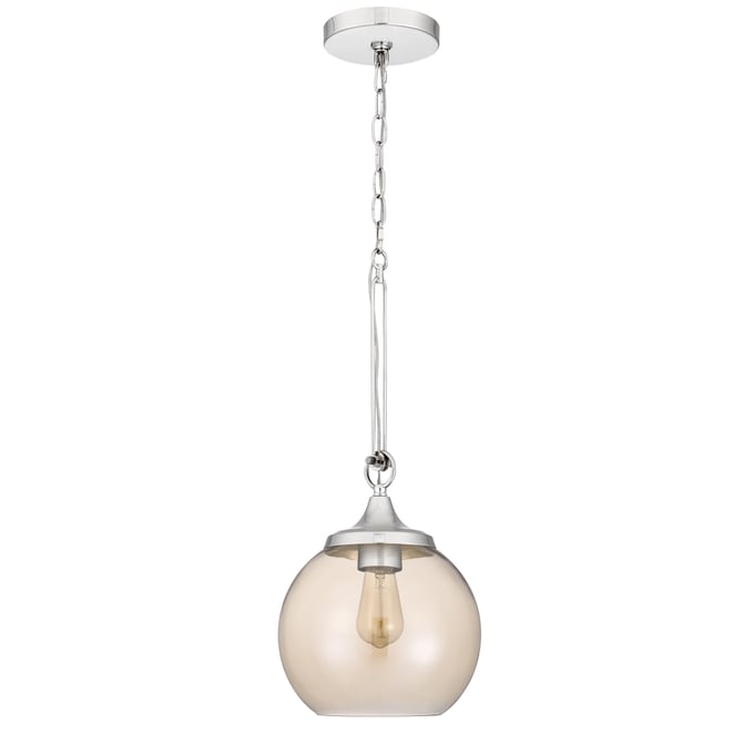 Cal Lighting Rochelle Chrome 60W Glass Pendant Fixture CAL-FX-3786-1