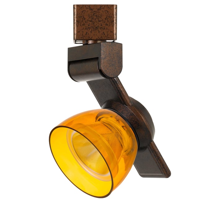 Cal Lighting Rust Metal Polycarbonate Integrated LED Track Fixture CAL-HT-999RU-AMBCLR