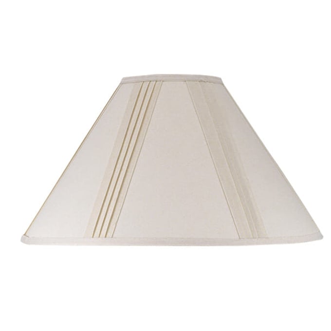 Cal Lighting Coolie Off White Side Pleated Linen Shade CAL-SH-1003-OW