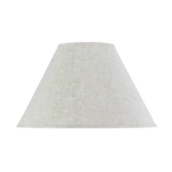 Cal Lighting Coolie Beige Round Linen Fabric Shade CAL-SH-1036