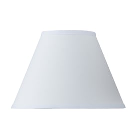 Cal Lighting Empire White Round Hardback Fabric Shade