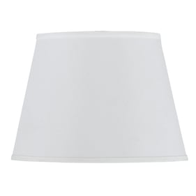 Cal Lighting Coolie White Hardback White Faux Silk Shade