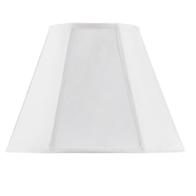 Cal Lighting Piped Empire White 12 Inch Tall Fabric Shade