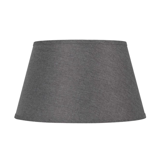 Cal Lighting 8112 Fabric Grey Round Hardback Linen Shade CAL-SH-8112-17F