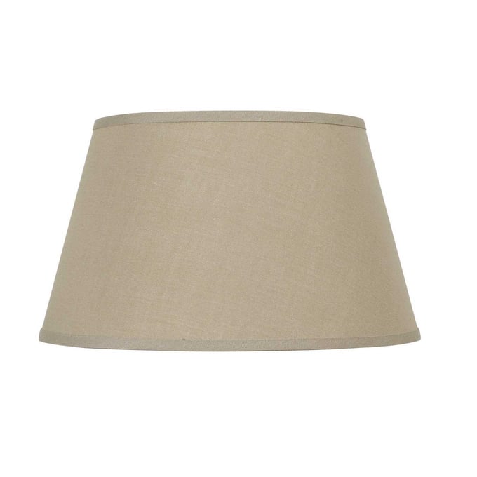 Cal Lighting 8114 Khaki Round Hardback 13.5 Inch Height Linen Shade CAL-SH-8114-18E