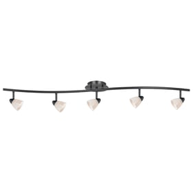 Cal Lighting Serpentine Dark Bronze White 5 Orbit Light 50W Fixture Body On...