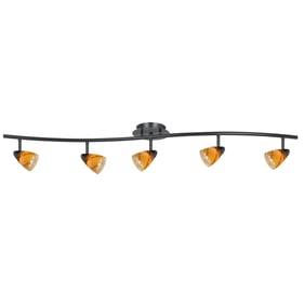 Cal Lighting Serpentine Dark Bronze Yellow 5 Orbit Light 50W Fixture Body O...