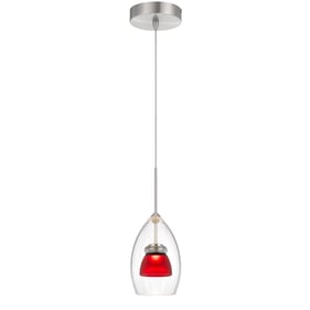 Cal Lighting Lutron 128 Frosted Red Integrated Dimmable LED Double Glass Mi...