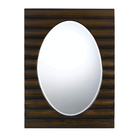 Cal Lighting Clovis Teak Cheyenne Polyurethane Beveled Mirror