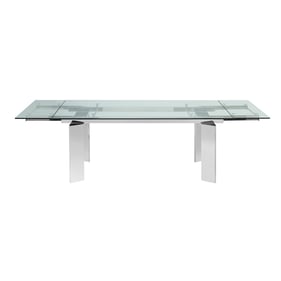 Casabianca Home Euphoria Clear Glass Dining Table