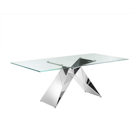 Casabianca Home Eiffel Clear Glass Dining Table