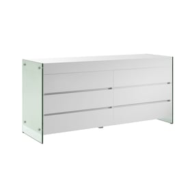 Casabianca Home IL Vetro White Dresser