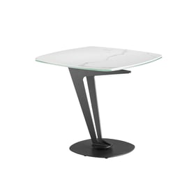 Casabianca Home White Leaf End Table