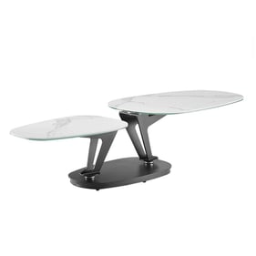 Casabianca Home Leaf White Coffee Table