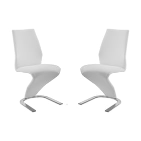 2 Casabianca Home Boulevard White Dining Chairs