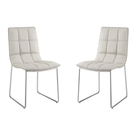 2 Casabianca Home Leandro Taupe Dining Chairs